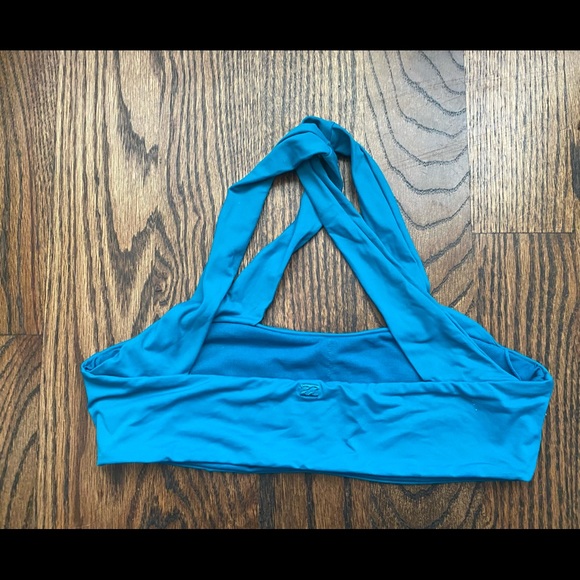 Billabong Bright Blue Cross/Halter Bikini Top - Picture 2 of 3